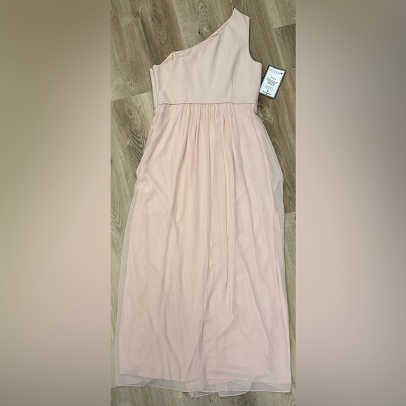 Adrianna Papell Pink One Shoulder Gown size 14 - Picture 3 of 10